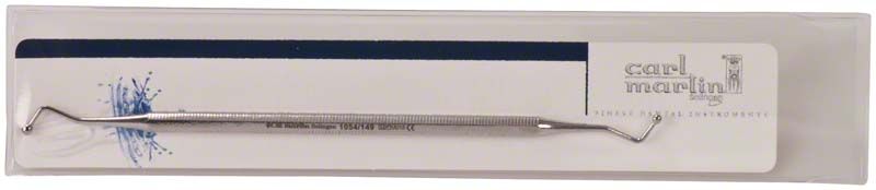 Dentalinstrument Kugelstopfer Figur 149 in Verpackung mit zwei Arbeitsenden.