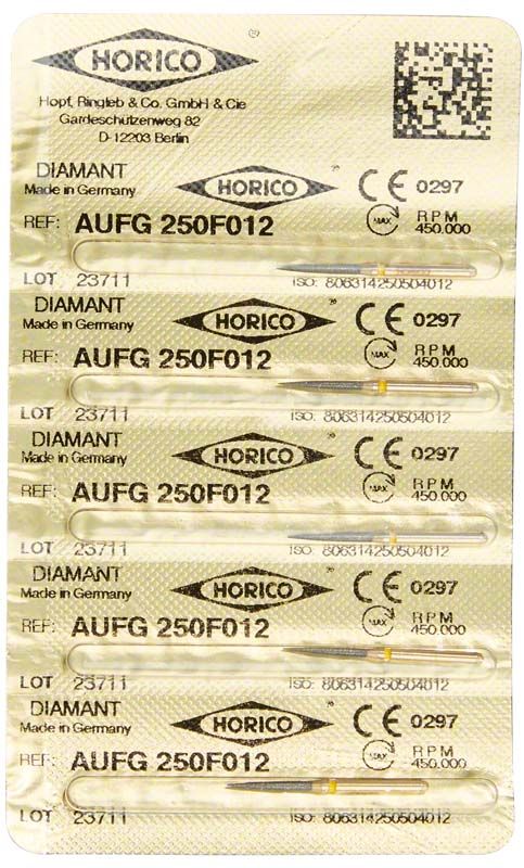 Verpackung der Löwenschleifer AuFG 250F 012 Diamant-Instrumente.