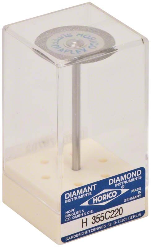 Diamantscheibe H 355 C 220 Superdiaflex von Horico in Verpackung.