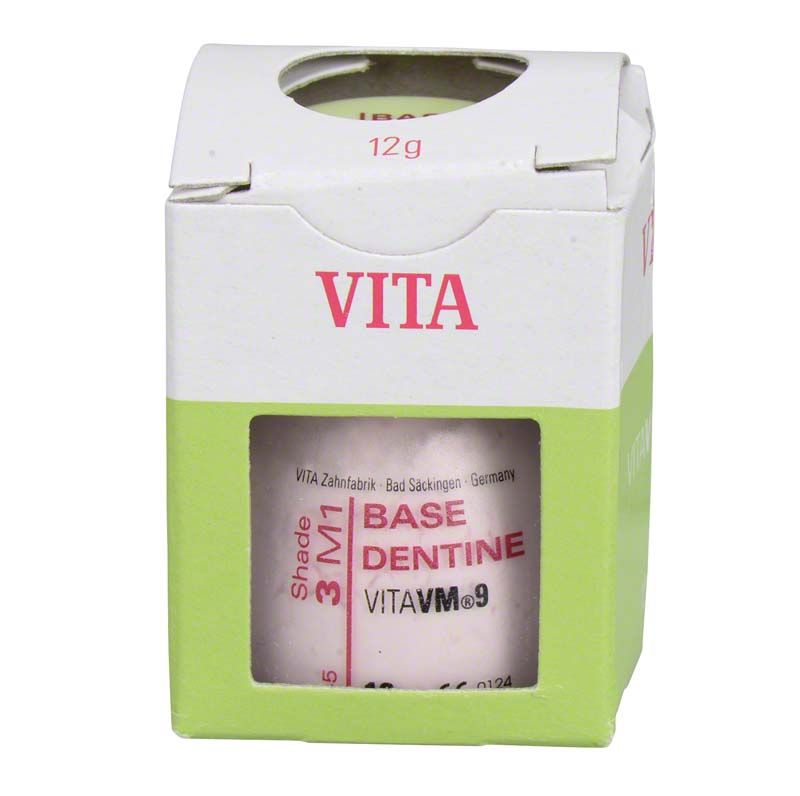 VM9 3D Base Dentin 12g 3M1 in geöffneter Verpackung.