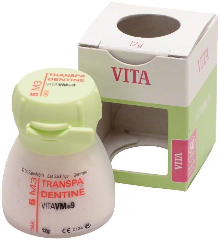 VM9 3D Transpa Dentin 12g 5M3 mit Verpackung.