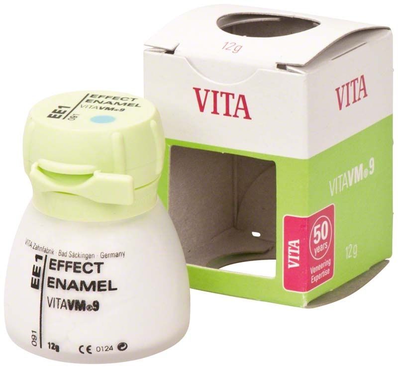 VITA VM9 Effect Enamel 12g Dose vor Verpackung.