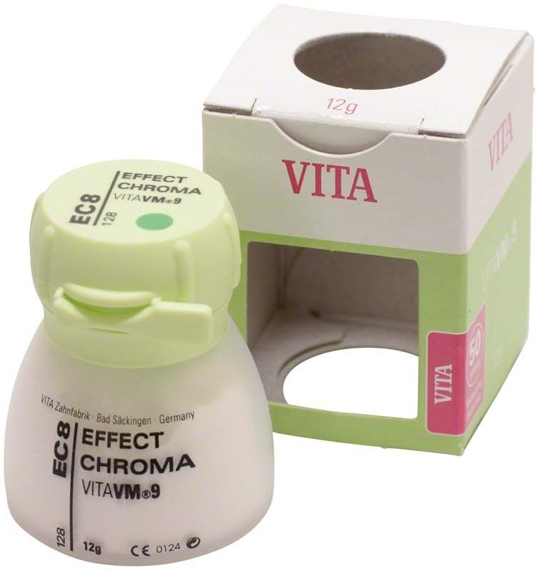 VM9 Effect Chroma 12g EC8 im weißen Behälter mit grüner Kappe.