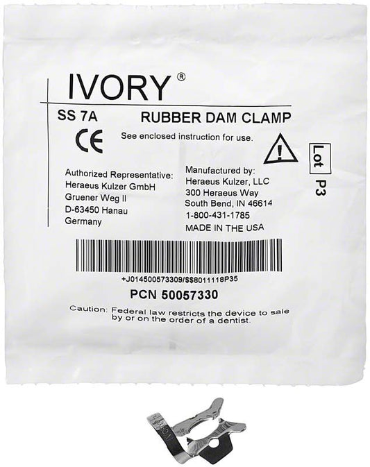 Image of Ivory® Kofferdamklammer Figur SS 7A , große UK Molaren
