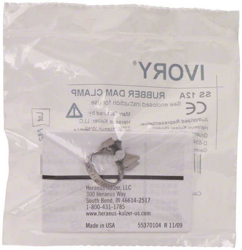 Ivory Kofferdamklammer Figur SS 12A für UK Molaren in Verpackung.