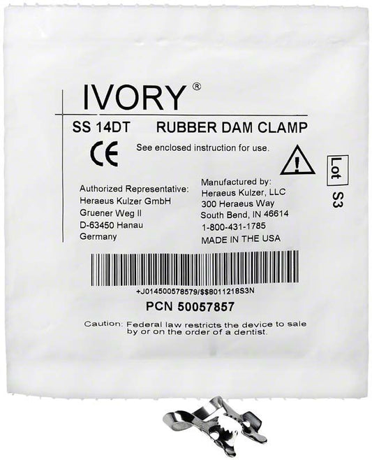 Image of Ivory® Kofferdamklammer Figur SS 27 , große UK Molaren