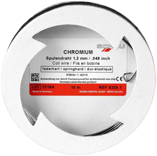 Image of CHROMIUM Spulendraht federhart - 1,2mm x 10m