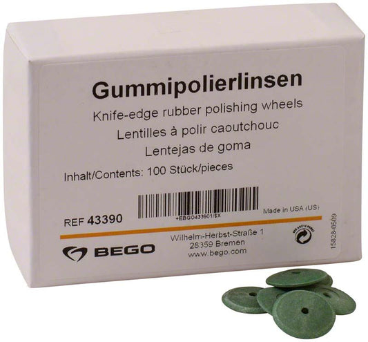 Image of Gummipolierlinsen grün unmontiert