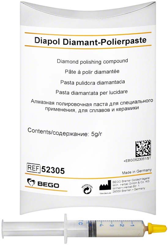 Diapol Diamant-Polierpaste in Verpackung mit Spritze.