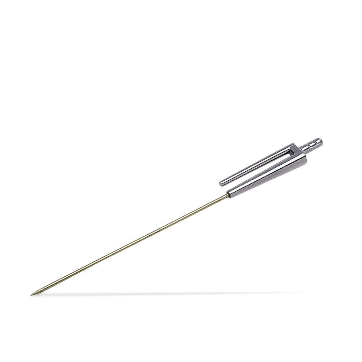 Doppelt geführter Bi-Fix-Pin mit Fixierdraht für Zahntechnik.