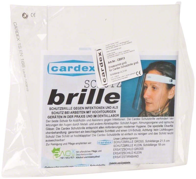 Schutzschild-Ersatz von Cardex Dental für Infektionsschutz im Dentalbereich.
