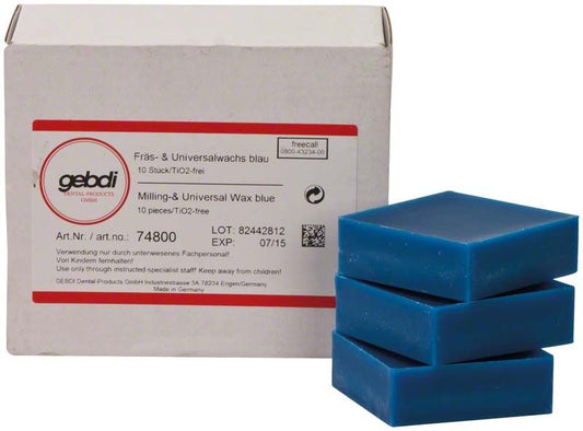 Image of Fräswachs in Blöcken blau