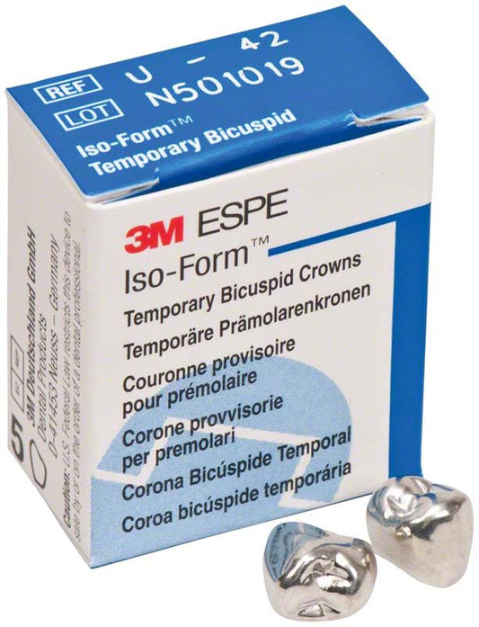 Verpackung von Iso-Form Kronen Prämolaren OK U-42 mit zwei Kronen.