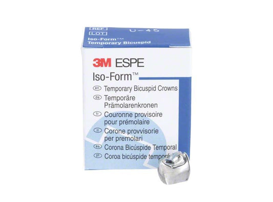 Temporäre Prämolarenkrone Iso-Form Kronen Prämolaren OK U-45 mit Verpackung.