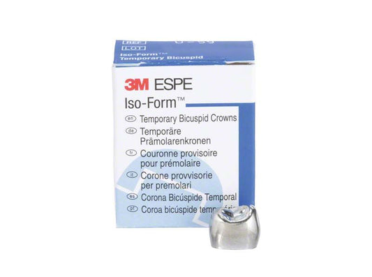 Iso-Form Kronen Prämolaren OK U-59 mit Verpackung im Hintergrund