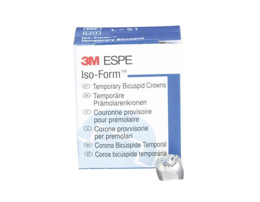 Verpackung von Iso-Form Kronen Prämolaren UK L-51 mit einer Krone.