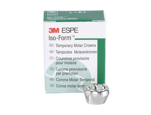 Iso-Form Kronen Molaren UK L-67 Verpackung mit Zahnkrone.