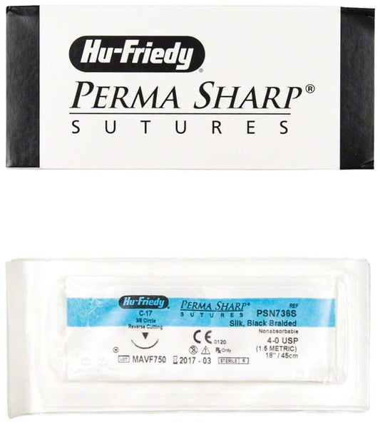 Image of Perma Sharp Nahtmaterial Seide - 4/0 C-17