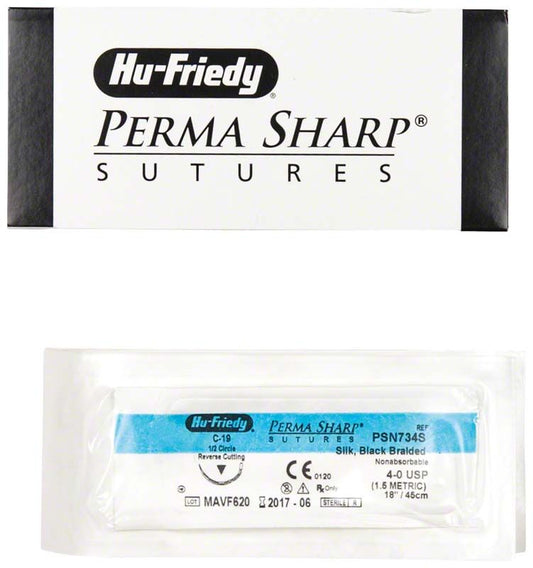 Image of Perma Sharp Nahtmaterial Seide - 4/0 C-19