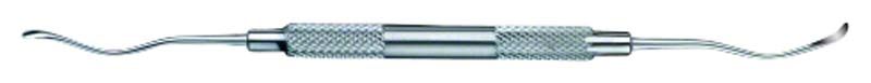 Sinus-Lift-Instrument Figur 2 mit geriffeltem Griff und gebogenen Enden.