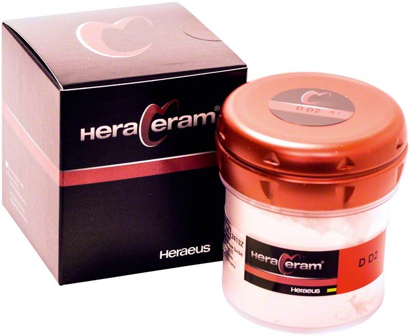 HeraCeram® Dentin 100g DD2 in Verpackung und Dose.