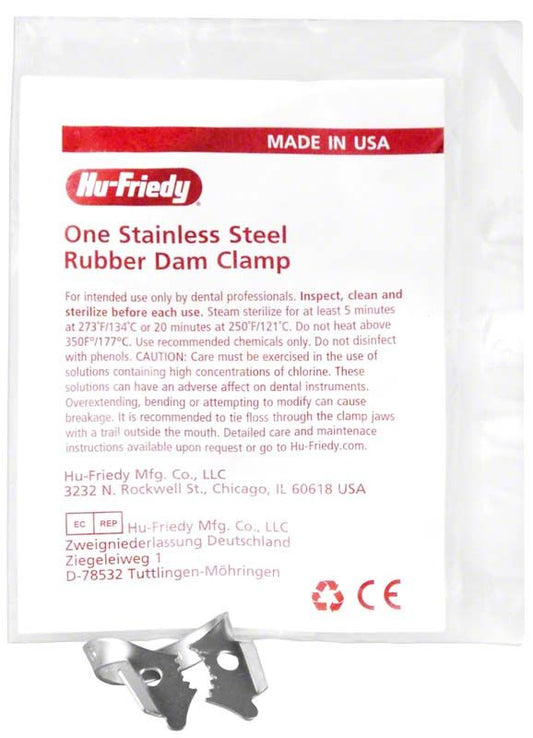 Image of Kofferdam-Klammer Satin Steel Figur 12A-G - UK Molaren