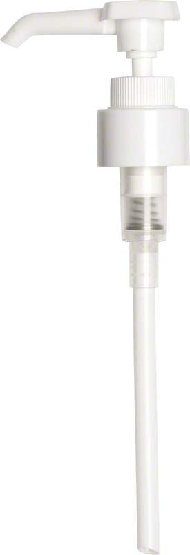Dosierpumpe 1ml für Desinfektionsmittel und Pflegeprodukte, weiße Farbe.