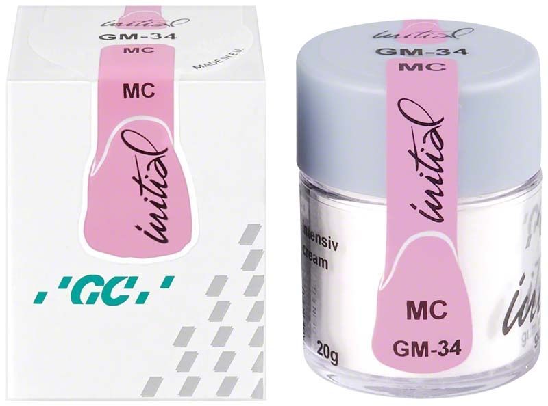 Dose mit GC Initial MC Gum Shades GM-34 intensive violett.