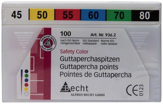 Image of Guttaperchaspitzen safety color Gr. 045-080 weiß-schwarz