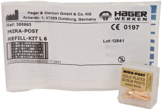 Image of Mirapost® vergoldet L6 - 12 Stück