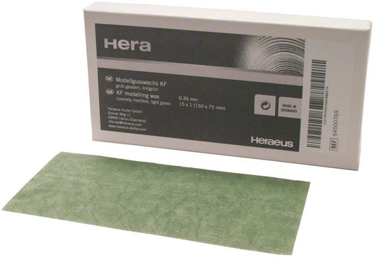 Modellierwachsplatte KF grob geadert, grün, 0,35 mm dick.