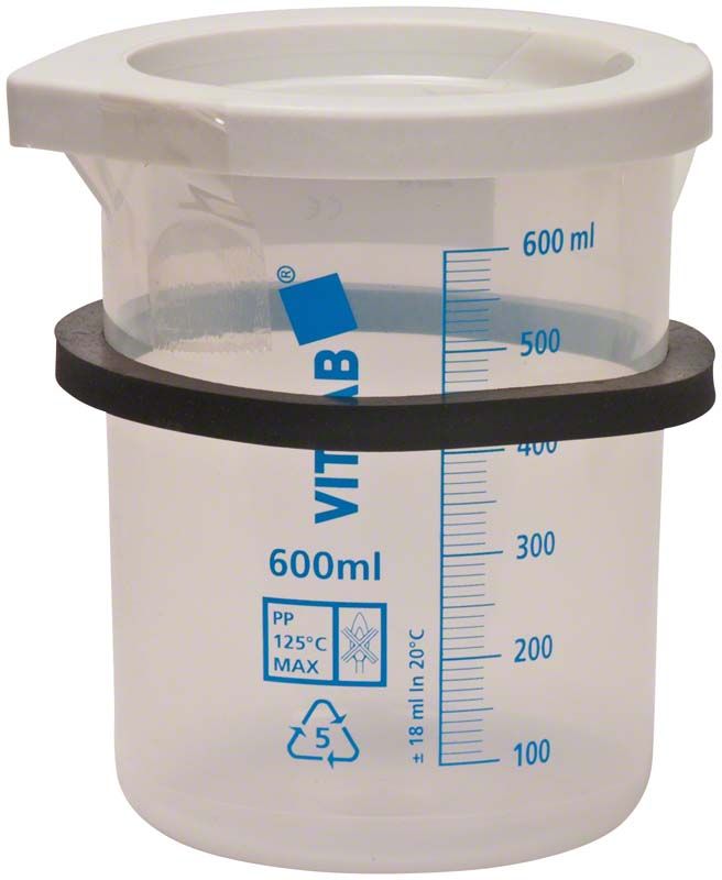 Ultraschallbecher SONOREX Einsatzbecher PD 06 mit 600ml Messskala.