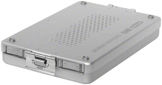 Sterilisations-Container aus Edelstahl, 312 x 190 x 50 mm.