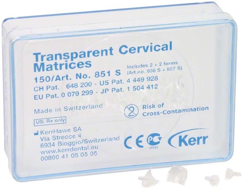 Transparente Hawe Zervikalfolien 851S in Kunststoffverpackung.