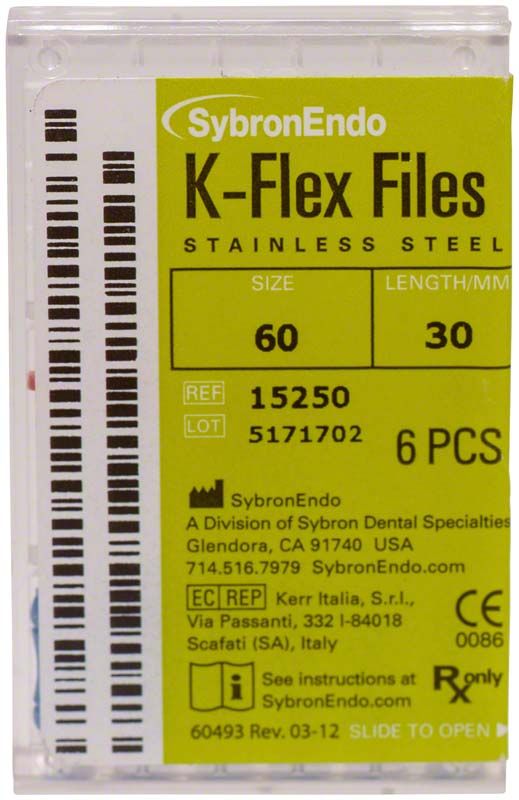 K-Flex Feilen 30mm ISO 060 in gelber Verpackung mit Produktinformationen.