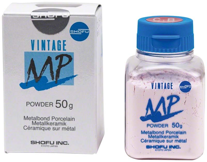 Vintage MP Dentin 50g C1B Metallkeramik-Pulver in Originalverpackung.