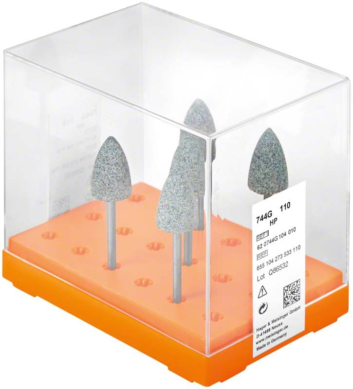 Schleifer grün grob H 744G 110 in transparenter Box.