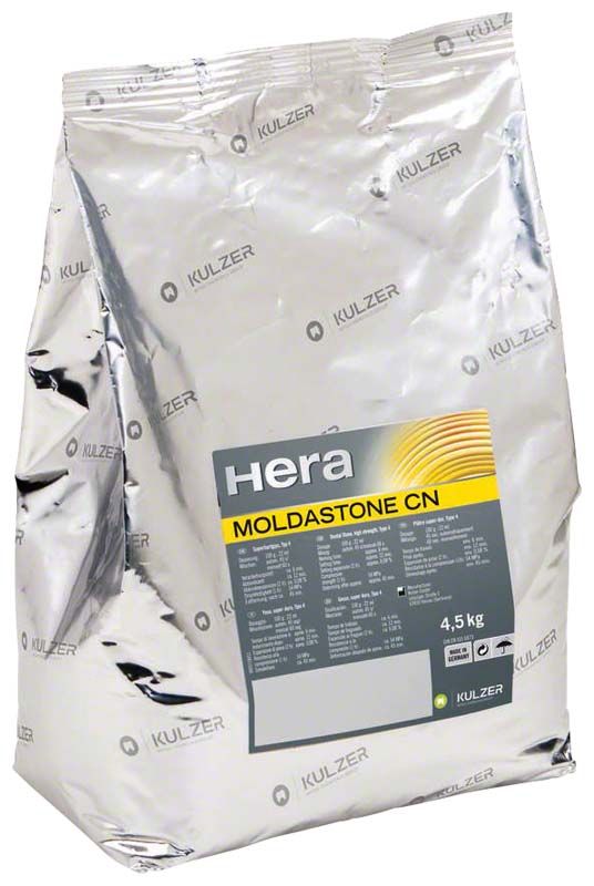 Silberne Verpackung von Moldastone® CN 4,5kg, hellbraun, von Kulzer.