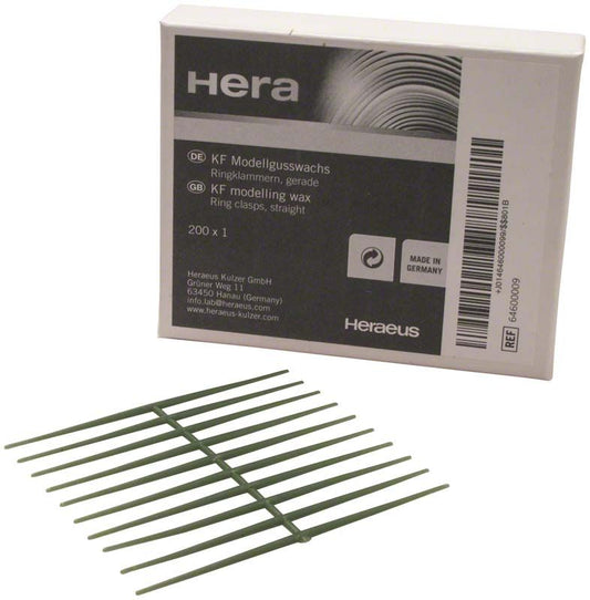 KF-Wachsklammern Ringklammern gerade mit Verpackung von Heraeus.