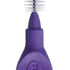 Interdentalbürste Flexi violett mit biegsamem Griff und mittlerer Borstenhärte.