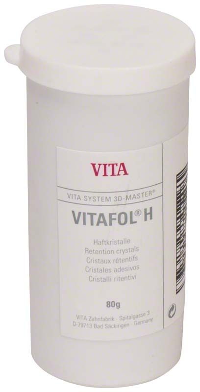 VITAFOL® H Haftkristalle in weißer Kunststoffdose mit Etikett.