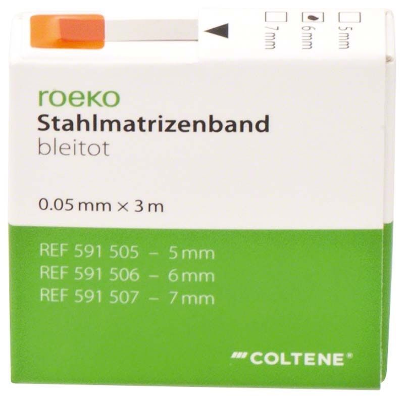 Image of ROEKO Stahl Matrizenband bleitot 0,05mm 6mm 3m