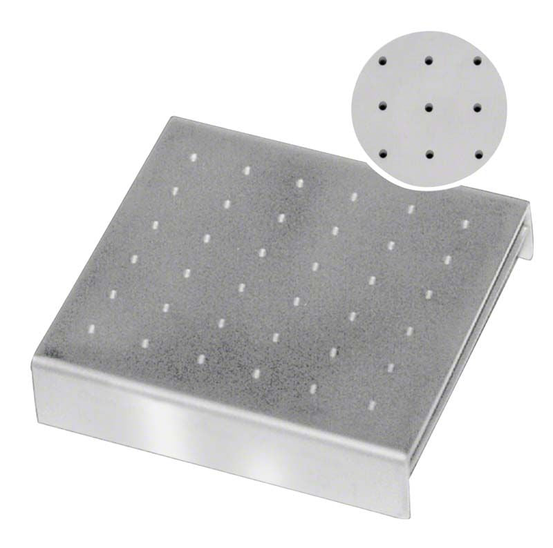Bohrerständer für 84 Bohrer mit Löchern für 1,6 mm und 2,4 mm Durchmesser.