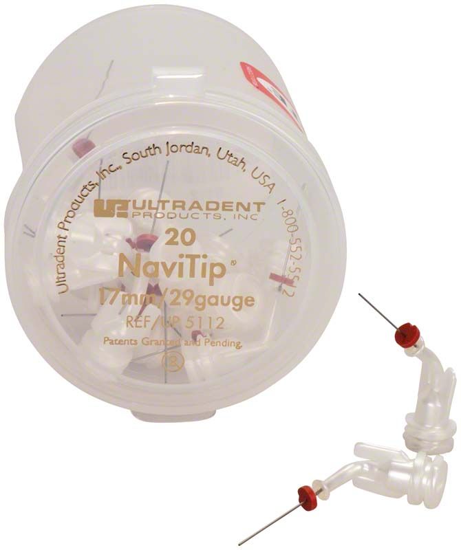Navi Tips™ 29ga 17mm, 20 Stück in transparenter Verpackung.