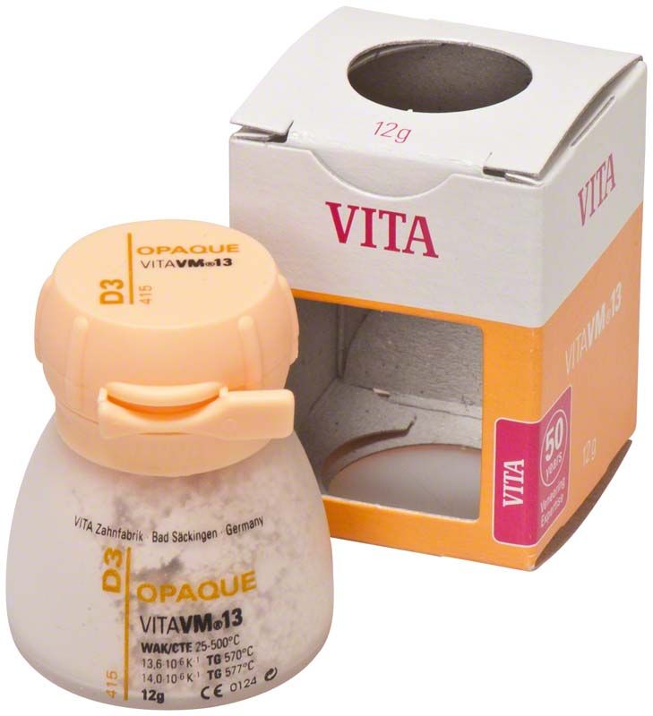 VM13 Opaque 12g D3 Zahnpulver mit Verpackung.