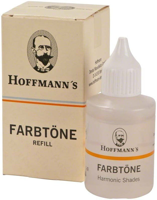 Hoffmanns Farbtöne Cementflüssigkeit in Flasche mit Kartonverpackung.