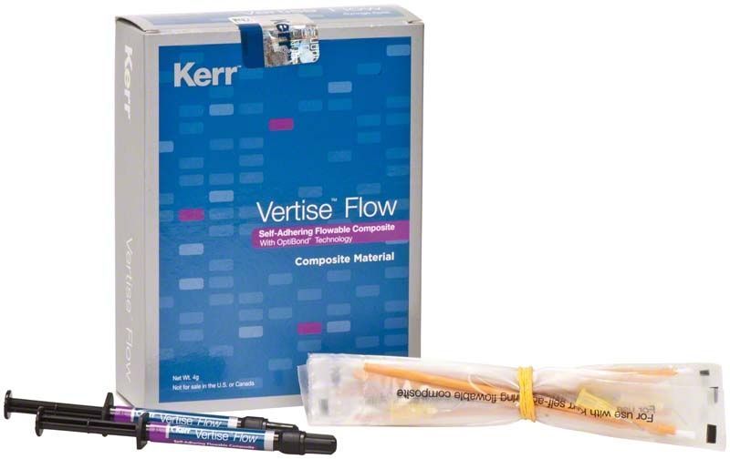 Vertise Flow Spritze XL und Verpackung mit OptiBond-Technologie.