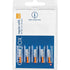 Verpackung mit vier CURAPROX CPS regular orange Interdentalbürsten-Ersatzköpfen.