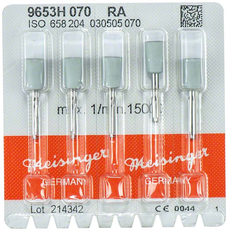 Porzellanpolierer RA 9653H 070 in Blisterverpackung mit vier Aufsätzen.