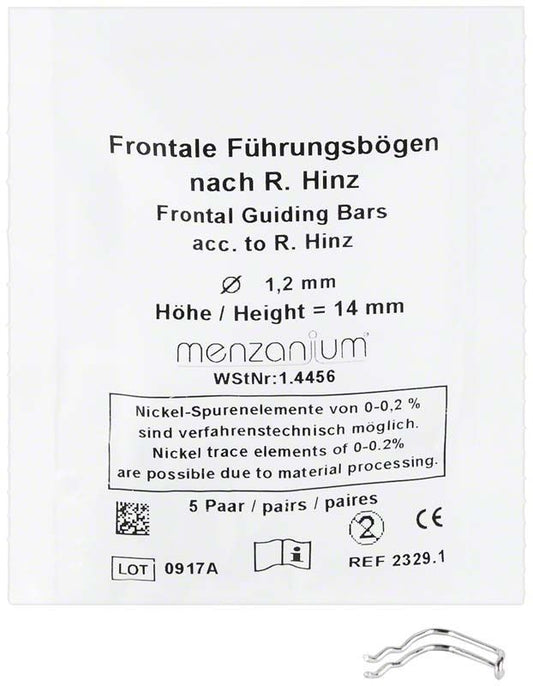 Image of Frontale Führungsbögen nach R.Hinz Ø 1,2mm , Länge: 14mm - 5 Paar